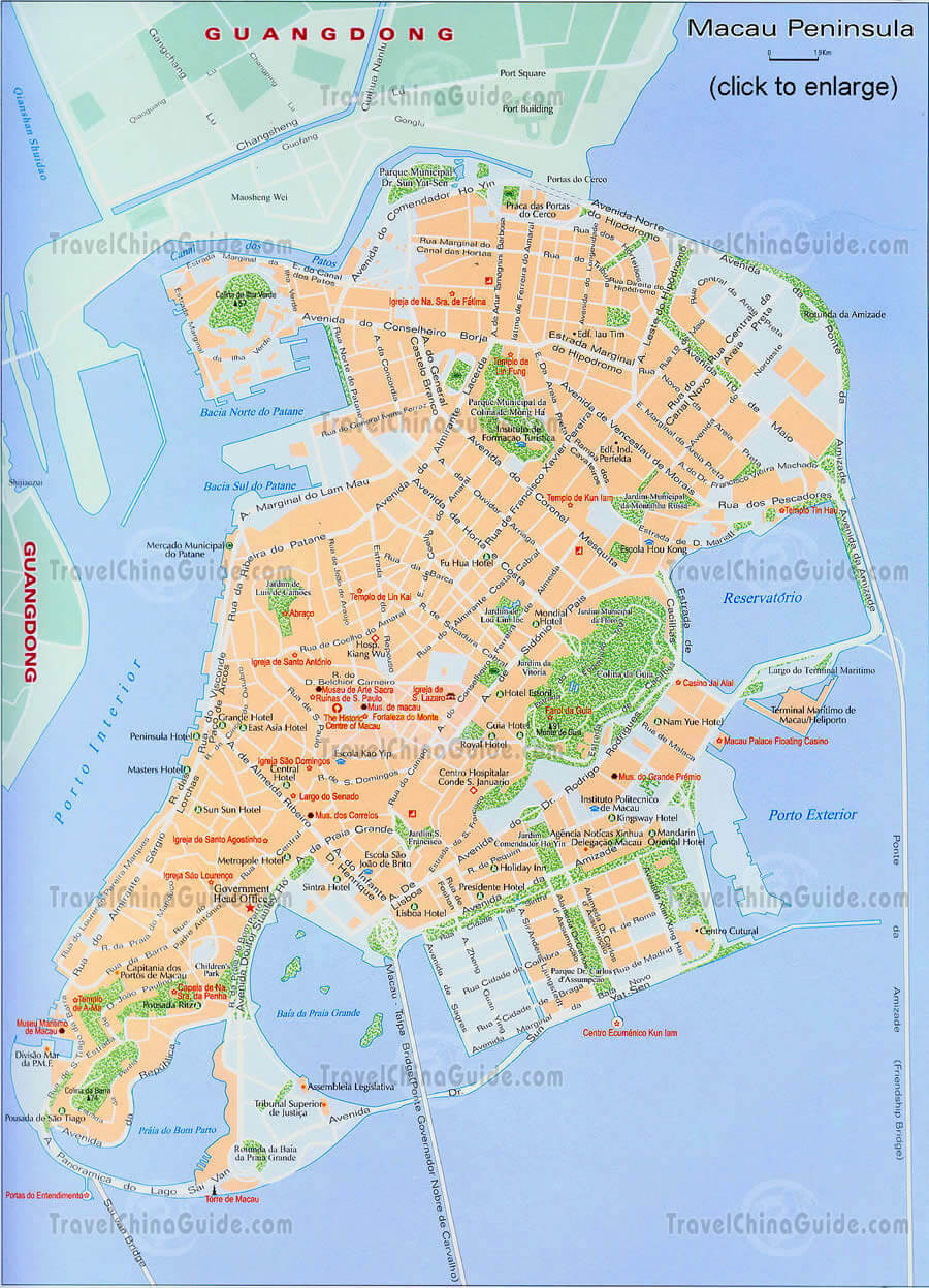 city center map of macao
